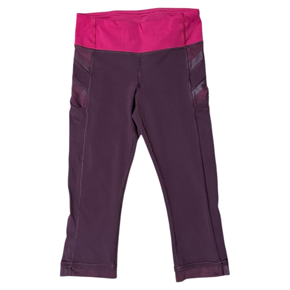 LULULEMON, Women's Yoga Crop Pants, Illumina Crop, Pink/Purple, Size 6, Used